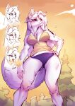 absurd_res canid canine canis characterreference clothing coyote hair hi_res impliedvore lookingatviewer lookingatyou lowangle macro mammal nature nature_background panties purpleeyes shaded smile smug soft_shading underwear vore white_hair whitefur