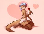 &lt;3 2024 5_toes anthro arm_tuft artist_name biped blue_eyes bouncyotter bra breasts brown_body brown_eyebrows brown_fur brown_nose brown_pawpads brown_tail_tip chest_tuft claws closed_smile clothed clothing countershade_face countershade_feet countershade_torso countershading digital_drawing_(artwork) digital_media_(artwork) dipstick_tail elbow_tuft eyebrows feet female finger_claws flower fur garter_straps hair half-closed_eyes heart_background holding_flower holding_object holding_rose inner_ear_fluff legwear lingerie long_tail looking_at_flower looking_at_object looking_at_plant mammal markings mouth_closed multicolored_body multicolored_fur multicolored_hair mustelid narrowed_eyes navel nicnak044 otter pawpads pink_background plant rose_(flower) shaded signature simple_background sitting smile soft_shading solo stockings tail tail_markings tan_body tan_fur thick_tail thigh_highs toe_claws toes translucent translucent_clothing translucent_legwear translucent_stockings tuft underwear wariza watermark whiskers