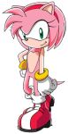  accessory amy_rose anthro arcroyale clothing eulipotyphlan featureless_chest female footwear fur gloves green_eyes hair hand_on_hip handwear headband hedgehog low_res mammal nude pink_body pink_fur pink_hair shoes simple_background solo sonic_the_hedgehog_(series) white_background 