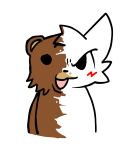 anthro bear boy_kisser_(meme) domestic_cat felid feline felis hi_res male mammal meme nazico pedobear silly_cat_(mauzymice) solo