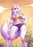 absurd_res canid canine canis characterreference clothing coyote female hair hi_res impliedvore lookingatviewer lookingatyou lowangle macro mammal nature nature_background panties purpleeyes shaded smile smolspearrow smug soft_shading underwear vore white_hair whitefur