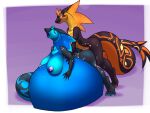  anthro belly belly_expansion belly_inflation big_belly big_breasts black_body black_scales blue_belly blue_body blue_scales bodily_fluids breasts brown_body brown_scales butt cum cum_ballooning cum_inflation cum_on_butt dream_serpent duo elara expansion eyes_closed female from_behind_position furball_(artist) genital_fluids gynomorph gynomorph/female hand_on_stomach huge_breasts hyper hyper_belly inflation intersex intersex/female looking_at_another looking_pleasured lying nishala_(xeila) on_front orange_belly orange_body orange_scales reptile scales scalie sex snake snake_hood 