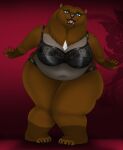  absurd_res anthro clothing cute_face cute_pose female flower hi_res lingerie looking_at_viewer lovemummification luna_brown mammal overweight plant smile smiling_at_viewer solo underwear ursid 