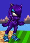  anthro clothing cybernetics cyborg eulipotyphlan female furball_(artist) hair hedgehog leotard machine mammal purple_hair seven_(furball) solo sonic_the_hedgehog_(series) 