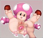 anal anal_juice anus black_eyes bodily_fluids breasts butt butt_grab dogma ejaculation elemental_creature elemental_humanoid female fungi_fauna fungi_humanoid fungus gaping genital_fluids genitals hand_on_butt humanoid legs_up mario_bros mushroom mushroom_humanoid nintendo nipples presenting presenting_anus puffy_nipples pussy pussy_ejaculation pussy_juice_on_pussy sex_toy small_breasts smile solo spread_legs spreading toad_(mario) toadette vaginal_fluids vibrator