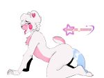 anal anal_masturbation anal_penetration anthro blush blush_lines butt dildo dog_is_shark dogisshark five_nights_at_freddy&#039;s funtime_freddy_(fnafsl) girly hi_res humanoid lgbt_pride male masturbation penetrable_sex_toy penetration scottgames sex_toy sister_location solo wet wide_hips