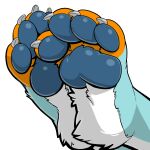 anthro arctic_wolf blue_pawpads canid canine canis claws falcon_woodwere feet foot_fetish foot_focus foot_shot fur fuzzy hi_res male mammal multicolored_body multicolored_fur pawpads paws solo unknown_artist wolf ych_result 