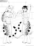 abs anthro biceps bikini clothing duo felid female female/female hi_res looking_at_viewer mammal muscular muscular_female pantherine razorfox scyde shie stripes swimwear tiger