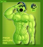 2024 abs absurd_res anthro armor balls big_penis bodily_fluids electronic_arts elemental_creature elemental_humanoid erection flora_fauna genital_fluids genitals gesture glans green_body green_skin hand_gesture headgear helmet hi_res humanoid leaf looking_at_viewer male military muscular muscular_anthro muscular_male nipples nude pecs penis plant plant_humanoid plants_vs._zombies popcap_games precum reference_image sartex signature simple_background soldier solo text vein veiny_penis warrior