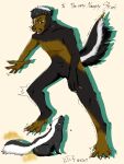 anthro feral hi_res human male mammal mephitid mid_transformation skunk to7ny11 transformation 