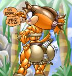  anthro badger big_breasts big_butt breasts butt clothed clothing female goudadunn hi_res huge_butt mammal mustelid musteline skimpy solo sonic_boom sonic_the_hedgehog_(series) sticks_the_jungle_badger wide_hips 