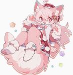 absurd_res accessory anthro canid canine clothed clothing female footwear hair hair_accessory hair_ribbon hi_res kemono long_hair mammal omumorning ribbons socks solo