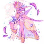 1:1 2024 canon_couple clothing crown dress duo embrace equid equine feet female feral friendship_is_magic hair hair_bun hasbro headgear heart_symbol hi_res hooves horn male male/female mammal meme my_little_pony mythological_creature mythological_equine mythology princess_cadance_(mlp) quadruped redraw rofiqwq shining_armor_(mlp) simple_background size_difference standing the_bride_and_the_ugly_ass_groom unicorn veil wedding_dress white_background winged_unicorn wings