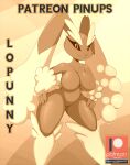  2021 absurd_res anthro big_breasts bigdon1992 breasts digital_media_(artwork) featureless_breasts featureless_crotch female hi_res lagomorph looking_at_viewer lopunny mammal navel nintendo nude pok&eacute;mon pok&eacute;mon_(species) simple_background solo thick_thighs video_games 