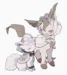 absurd_res alolan_form alolan_vulpix ambiguous_gender clothed clothed_feral clothing duo eeveelution feral flower_in_mouth generation_4_pokemon generation_7_pokemon hi_res leafeon nintendo omumorning pokemon pokemon_(species) regional_form_(pokemon)