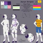 2024 aaryn_(zer0rebel4) absurd_res agender agender_pride_colors agender_symbol ambiguous_gender anthro blue_eyes bottomwear bracelet butt clothed clothing detailed_pattern discord_(app) english_text equid equine featureless_crotch flat_colors frown fur gender_symbol hair hi_res hooves intersex_pride_colors intersex_symbol jewelry lgbt_pride lgbt_pride_month mammal markings model_sheet nipples nonbinary_(lore) nude null pansexual_pride_colors pride_colors pronouns purple_body purple_fur purple_hair purple_markings qr_code qr_code_tattoo shirt shorts slim smile solo striped_markings stripes symbol t-shirt telegram text topwear unguligrade unguligrade_anthro white_body white_fur white_hair zebra zer0rebel4