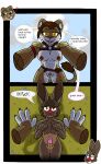  2_panel_comic abs alpha_channel animal_genitalia anthro arm_tuft armband armor athletic athletic_anthro athletic_female balls belt blush bodily_fluids breasts brown_body brown_fur brown_hair chest_tuft claws cloud darli_buni dialogue digital_media_(artwork) duo english_text erection eyebrows felid female female_on_top fur genital_fluids genitals grass hair harness hi_res humanoid_genitalia humanoid_penis hybrid_genitalia hybrid_penis imminent_sex lagomorph leporid lion male male/female mammal mostly_nude multicolored_body multicolored_fur muscular muscular_anthro muscular_female nipples nude on_top open_mouth pantherine pauldron penis pinned pinned_to_ground plant praxis_(tootaloo) pubes pussy rabbit sheath sheathed_humanoid_penis shoulder_tuft sky speech_bubble sun sweat sweaty_body tail tail_tuft talking_to_another teeth text tuft two_tone_body two_tone_fur unconvincing_armor vaginal_fluids white_body white_fur 