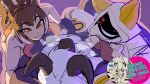 16:9 advertisement animal_humanoid anthro arc_system_works balls blazblue blazblue_(copyright) braided_hair brown_hair cat_humanoid digital_media_(artwork) domestic_cat draccy dragon felid felid_humanoid feline feline_humanoid felis female genitals group hair hi_res humanoid humanoid_genitalia humanoid_penis kenno_arkkan makoto_nanaya male male/female mammal mammal_humanoid mythological_creature mythological_scalie mythology penis rodent scalie sciurid smug_expression smug_face taokaka tree_squirrel white_hair widescreen