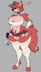 angry anthro big_breasts bottomwear breasts canid canine clothed clothing female five_nights_at_freddy&#039;s fox foxy_(fnaf) gold_(metal) gold_tooth hi_res hook hook_hand hotpants legwear mammal scottgames shorts skimpy solo tail thick_thighs thigh_highs xexeezy