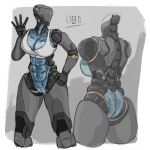  abs absurd_res bottomless clothed clothing faceless female hi_res humanoid machine muscular muscular_female object0fdesire partially_clothed robot solo translucent translucent_body translucent_skin 