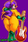  absurd_res archie_comics arkanman artist_name big_breasts big_butt boots breasts butt clothing crooked_tail ear_piercing ear_ring electric_guitar female footwear full-length_portrait gloves green_eyes guitar hair half-closed_eyes hand_behind_head handwear herpestid hi_res holding_guitar holding_hair knee_boots knee_highs legwear looking_at_viewer mammal mina_mongoose mongoose mostly_nude musical_instrument narrowed_eyes piercing plucked_string_instrument portrait purple_background purple_hair rear_view side_boob simple_background smaller_version_at_source smile solo sonic_the_hedgehog_(archie) sonic_the_hedgehog_(comics) sonic_the_hedgehog_(series) string_instrument thick_thighs three-quarter_view touching_hair wide_hips yellow_body 