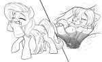  2019 absurd_res anthro clothing cutie_mark equine eyes_closed female feral fluttershy_(mlp) friendship_is_magic hair hi_res hooves mammal monochrome my_little_pony pegasus ponythroat smile vore wings 