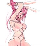  animal_ears armpits bdsm bondage bound breasts bunny_ears di_gi_charat large_breasts nipples nude pink_hair refeia shibari sketch solo usada_hikaru 