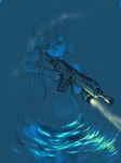  assault_rifle bushmaster_acr dark flashlight gun long_hair rifle tears water weapon 