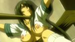  animated animated_gif bdsm bondage bound breasts ikkitousen kan'u_unchou large_breasts lowres nipples panties screencap solo torn_clothes torture underwear 