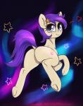  2021 absurd_res butt equid equine female feral hair hasbro hi_res horse looking_at_viewer looking_back looking_back_at_viewer mammal my_little_pony pony purple_hair smile solo t72b 