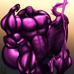  4_arms 6_eyes anthro balls big_balls big_muscles big_penis bodily_fluids corinoch corinoch_(artist) cum cum_drip cum_on_penis cumshot dripping ejaculation erection flexing genital_fluids genitals glistening glistening_body goo_creature hi_res huge_balls huge_muscles huge_penis humanoid hyper hyper_balls hyper_genitalia hyper_muscles hyper_penis male medial_ring monster multi_arm multi_eye multi_limb muscular nipples penis pose presenting presenting_penis purple_body solo spade_tail unusual_cum vein veiny_penis 