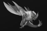 2021 ambiguous_gender black_background digital_media_(artwork) dragon feral fur hi_res membrane_(anatomy) membranous_wings open_mouth scales simple_background solo teeth tongue wings wyvern xezeno 