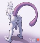  2021 absurd_res anthro backsack balls bent_over big_penis butt e-zoid erection genitals hi_res humanoid_genitalia humanoid_penis legendary_pok&eacute;mon looking_at_viewer looking_back looking_back_at_viewer male mewtwo nintendo nude patreon penis perineum pok&eacute;mon pok&eacute;mon_(species) presenting presenting_hindquarters simple_background solo standing video_games white_background 