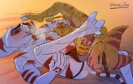 3_toes 5_fingers alister_azimuth anthro anthro_on_anthro anthro_rimming_anthro anus areola armpit_hair artist_name balls barefoot bent_legs biped bodily_fluids body_hair brown_stripes butt claws clothed clothing clothing_aside digital_media_(artwork) duo erection feet fingers fur fur_markings genitals glans green_eyes handjob hi_res humanoid_genitalia humanoid_penis jackiry jockstrap jockstrap_aside jockstrap_only lombax lying male male/male male_anthro male_rimming_male mammal markings masturbation mutual_masturbation nipples nude nude_anthro nude_male on_back orange_body orange_fur paws penile penile_masturbation penis raised_leg ratchet_(ratchet_and_clank) ratchet_and_clank red_eyes red_stripes rimming_male saliva sex sony_corporation sony_interactive_entertainment striped_arms striped_ears striped_legs striped_markings striped_tail stripes sweat tail tail_markings tail_tuft tan_body tan_fur teeth toe_claws toes tongue tongue_out topless topless_anthro topless_male tuft underwear underwear_aside underwear_only white_body white_fur yellow_sclera
