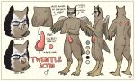  5:3 accents anthro avian bird english_text feathers genitals hi_res male model_sheet mortytaur neon owl penile penis prehensile_(disambiguation) scops_owl slit solo teal_feathers text true_owl twentle twentle_actin twentles white-faced_owl 