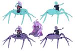  absurd_res arachne arachnid arachnid_taur arthropod arthropod_abdomen arthropod_taur bald big_breasts black_clothing black_shirt black_topwear blue_body breasts claws clothed clothing european_mythology exoskeleton female greek_mythology hair hi_res humanoid macross madiblitz mikumo_guynemer multi_eye multicolored_body multicolored_exoskeleton mythology nipples purple_body purple_exoskeleton purple_hair red_eyes shirt short_hair solo spider spider_taur taur topwear two_tone_body two_tone_exoskeleton 