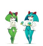  anthro big_breasts breasts collar female genitals girly hi_res huge_breasts kirlia lips looking_at_viewer lovely_mawile male nintendo nipple_piercing nipples piercing pok&eacute;mon pok&eacute;mon_(species) puffy_nipples pussy red_eyes short_stack video_games wide_hips 