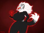  2021 absurd_res anthro big_breasts blazkenzxy breasts canid canine canis crossgender digital_drawing_(artwork) digital_media_(artwork) female genitals glowing hand_on_hip hi_res infinite_(sonic) jackal looking_at_viewer mammal mask neck_tuft signature solo sonic_forces sonic_the_hedgehog_(series) thick_thighs tuft video_games 