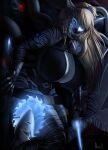 absurd_res anthro arm_tattoo back_tentacles big_breasts blue_eyes breasts cephalopod cleopatra_la_jauge clothed clothing coleoid ct&#039;hussian cybernetic_arm cybernetic_leg cybernetic_limb cybernetics cyborg digital_media_(artwork) doorway ear_piercing facial_piercing female fish furgonomics furry-specific_piercing hair heterochromia hi_res hybrid imminent_rape imminent_sex looking_at_viewer machine marine melee_weapon mollusk nageki nose_piercing piercing plasma_sword platinum_blonde shark shoulder_tattoo smile solo stripes sword tail tattoo tentacle_buzzsaw tentacles thei&#039;mare thick_thighs visor weapon yellow_eyes