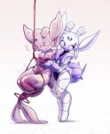 absurd_res accessory anthro arms_tied ball_gag bdsm big_ears black_sclera blush bondage bound breasts covered_eyes dominant dominant_female duo ear_piercing ear_ring encasement fan_character female female/female front_view full_body_suit furgonomics gag gagged guardian_spirit hands_behind_back hi_res holocesaphira jewelry latex legs_tied looking_at_another mermaid_suit microsoft multi_eye ori_(series) piercing pupils restraints ring ring_piercing rope rope_bondage rope_harness safi_(saphira) sensory_deprivation sex sex_toy simple_background spinnerets submissive submissive_female suspension suspension_bondage swing_(tuya) swinging tail tail_accessory tail_jewelry tail_ring vibrator xbox_game_studios