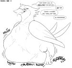  2017 4_toes abdominal_bulge after_vore anisodactyl artist_name avian beak belly big_belly biped bird bird_feet black_and_white blush bodily_fluids claws dated dialogue digital_media_(artwork) digitigrade drooling english_text eyelashes eyewear fan_character feathered_wings feathers feet female female_pred feral feral_pred fidchellvore glasses humor monochrome motion_lines nintendo onomatopoeia oral_vore pok&eacute;mon pok&eacute;mon_(species) pun rumbling_stomach saliva scutes side_view simple_background sketch smile soft_vore solo sound_effects speech_bubble swellow tail_feathers text toe_claws toes unseen_character video_games vore white_background wings wren_(thelawlrift) 