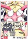  absurd_res anthro belly big_belly big_breasts bodily_fluids bovid breast_milking breasts canid canine canis caprine clothed clothing comic cum cum_inflation digital_media_(artwork) domestic_sheep duo english_text female fur genital_fluids hi_res inflation lactating machine male male/female mammal milking_machine neo_geppetto nipples overweight overweight_female remi_(neo_geppetto) sheep simple_background slightly_chubby teats text thick_thighs udders wide_hips wolf 