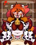 absurd_res ailurid anal anal_penetration animal_noises animal_print animal_print_thigh_highs anthro armwear balls belly big_breasts big_butt bimbo_anthro bimbo_lip bimbofication bimbofied blush bodily_fluids bovid_horn bovine_horn bra brain breasts butt chastity_cage chastity_device choker clothed clothing collar cow_horn cow_print cow_print_armwear cow_print_bra cow_print_thigh_highs cowbell cowgirl_position cum cum_in_ass cum_inside digital_media_(artwork) dripping duo ear_piercing ear_ring english_text female flat_chastity_cage foggy_glasses from_front_position fucked_silly fur genital_fluids genitals gynomorph hair heart_symbol hi_res horn intelligence_loss intersex jewelry latex latex_armwear latex_bra latex_clothing latex_legwear latex_underwear legwear lips low_intelligence makeup mammal navel necklace nipple_outline nipple_piercing nipples on_bottom on_top open_mouth organs pattern_clothing pattern_legwear pattern_thigh_highs penetration penis piercing red_panda ring_piercing saliva saliva_drip saliva_on_tongue sex slightly_chubby slightly_chubby_female slightly_chubby_gynomorph slightly_chubby_intersex smile sound_effects submissive submissive_female submissive_gynomorph submissive_intersex tail text theawkwarddork thick_lips thick_thighs thigh_highs togi_takanagi tongue trans_(lore) trans_woman_(lore) underwear wide_hips
