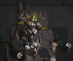 anal anal_penetration andromorph animal_genitalia animal_pussy anthro armpit_hair arms_held_back athletic athletic_anthro back_muscles balls bite bodily_fluids body_hair butt butt_grab clothing collar collar_only cybernetics double_penetration double_rape facility footwear forced full_nelson full_nelson_(legs_held) fuzzy_balls gameplay_mechanics genital_fluids genitals grabbing_chest group gun hand_on_butt hi_res inside intersex intersex/male kaiseka knot latex latex_clothing latex_footwear latex_socks leaking_precum machine male muscular muscular_male neck_bite night_vision_goggles nude open_mouth pawpads paws penetration precum pussy ranged_weapon rape rear_view ricthecusco science_fiction security security_camera sex size_difference sneaking_suit socks spotlight_beam stealth stealth_sex tail teeth_showing toe_socks torn_clothing torn_latex trio uniform vaginal vaginal_penetration weapon
