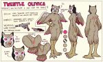  avian bird feathers female genitals hi_res laser_blaster mortytaur owl pink_body pink_eyes pink_feathers pussy scops_owl solo throwing_knife true_owl twentle twentle_olivica twentles white-faced_owl 