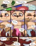  anthro baby_wipes bodily_fluids canid canine clothing comic dialogue disney duo fennec finger_fetish finger_in_mouth finger_play fingers finnick fox grope hi_res infantilism kuuneho lying male male/male mammal nick_wilde on_back red_fox saliva size_difference zootopia 