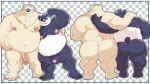  2021 anthro balls belly butt cursedmarked duo flaccid genitals giant_panda hi_res hug humanoid_genitalia humanoid_hands humanoid_penis male male/male mammal mav_(deadly_kiten) moobs nipples overweight overweight_male penis polar_bear polar_bear_(deadly_kiten) ursid ursine 