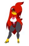  accipitrid accipitriform anthro avian bird breasts cleavage clothed clothing eyewear feathers female non-mammal_breasts red_body red_feathers solo sunglasses tansau 