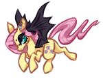 bat_wings c_rnage equid equine fangs female feral flowing_tail flutterbat_(mlp) fluttergoth fluttershy_(mlp) flying friendship_is_magic hasbro hi_res horse invalid_tag mammal membrane_(anatomy) membranous_wings my_little_pony mythological_creature mythological_equine mythology pegasus pony solo teeth wings