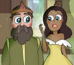  beard brown_body brown_skin celestebutterfly clothed clothing comic disney duo facial_hair female human human_only male mammal not_furry star_vs._the_forces_of_evil 